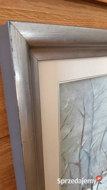 Piękny współczesny obraz Zima mazowieckie Warszawa