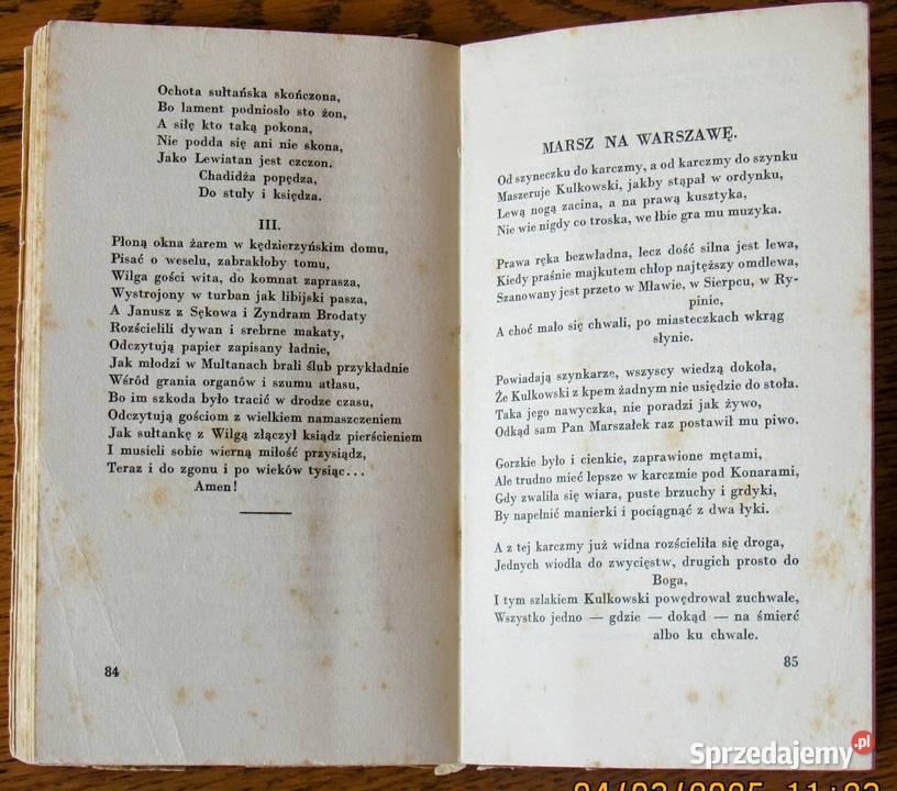 Rapsod mazowiecki tomik z 1930 roku Bychawka Trzecia