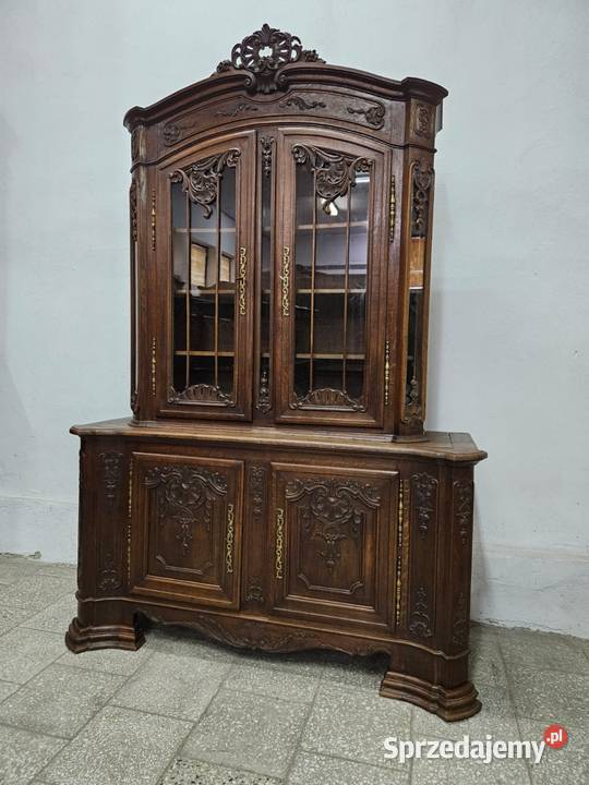 Stara dębowa witryna Ludwikowska Biblioteczka małopolskie Nowy Sącz sprzedam