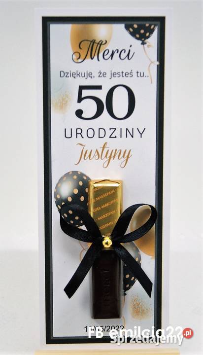 Merci jako podziękowanie gości z okazji urodzin