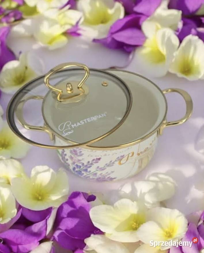 229 Garnki emaliowane Lawenda Masterpan Zabrze