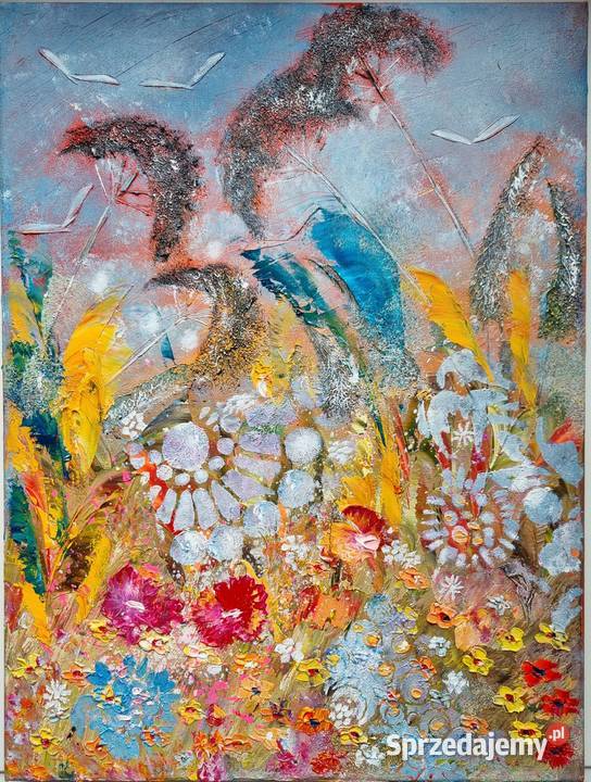 Obraz olejny faktura farby 30x40 i 24x30 Żukowo