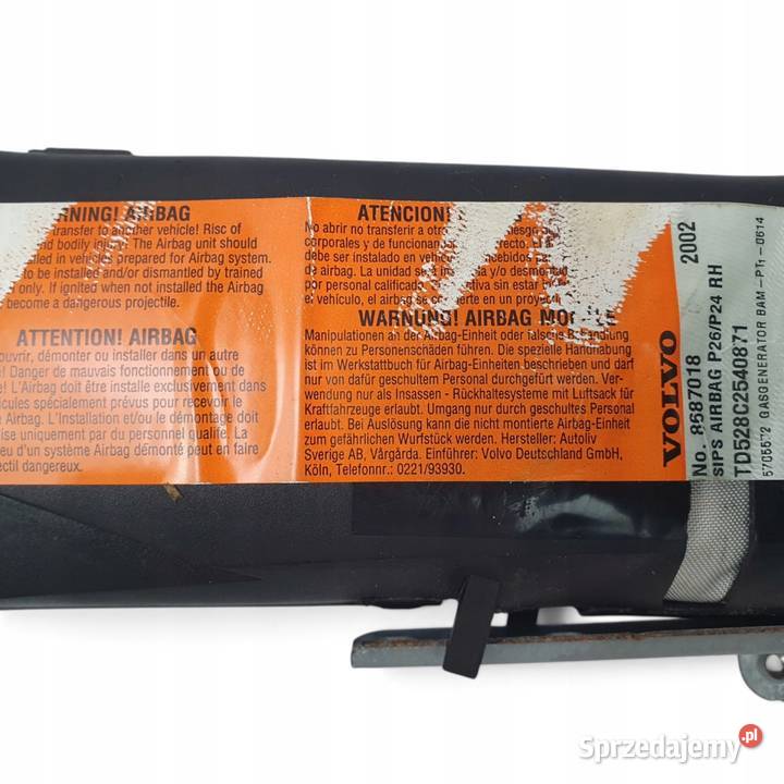 PODUSZKA PRAWEGO FOTELA PASAŻERA Volvo S60 V70