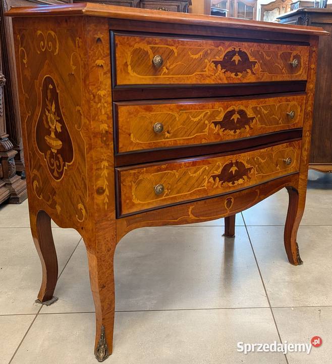 Komoda ludwikowska intarsje Włochysklep Dąbrowa Dąbrowa Górnicza