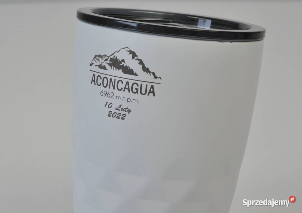 Kubek termiczny 350 ml logo grawer 5 biały biały Leżajsk