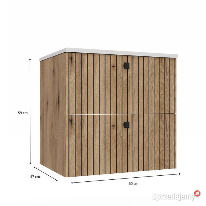 Szafka pod umywalkę TIGO 60 2S Dąb Evoke 60cm