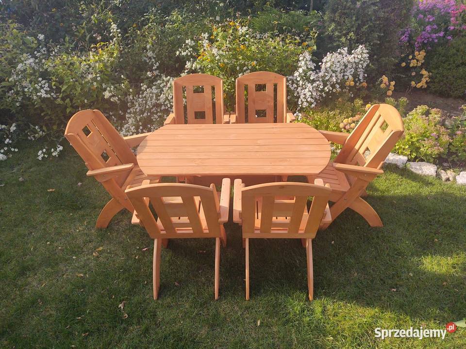 Meble ogrodowe drewniane składane meble tarasowe Kalety
