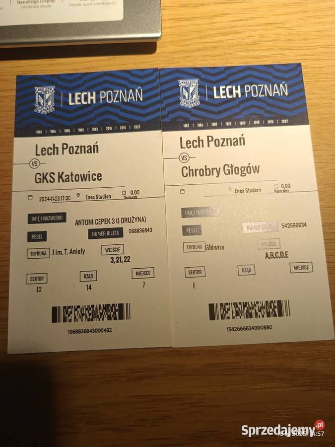 Piłkarskie bilety kolekcjonerskie Pozostałe Wronki