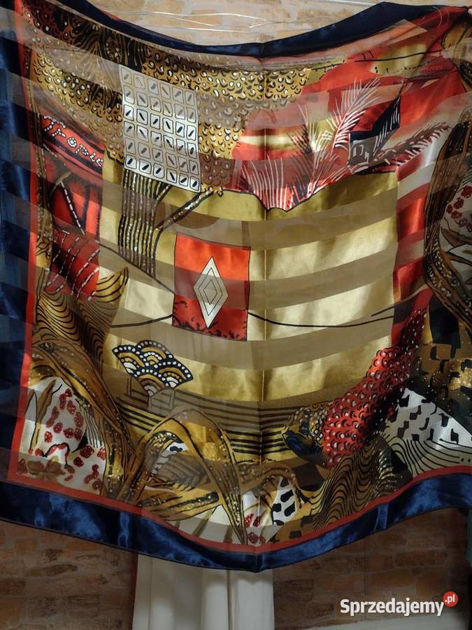 Hiszpańska dużajedwabna apaszka biznesowa z Dodatki Kraków