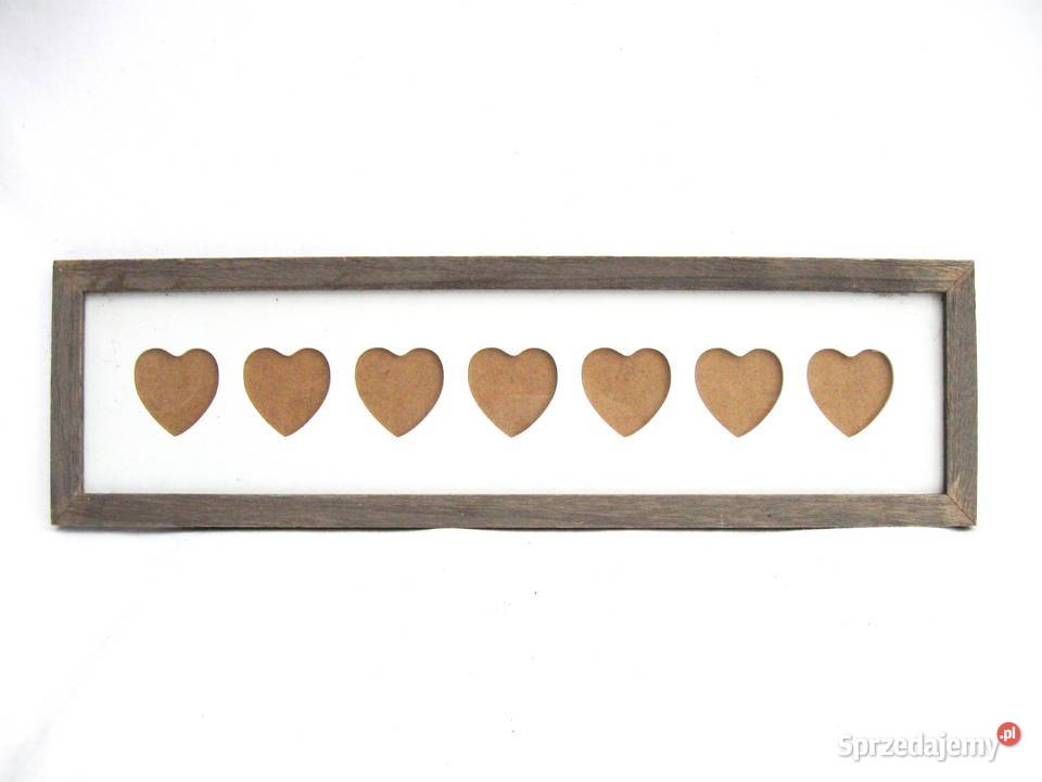 Ramka na 7 zdjęć serduszka Dom i Ogród Szczecinek sprzedam