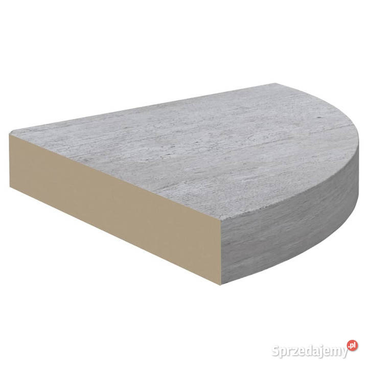 Narożna półka ścienna szarość betonu 35x35x38 Warszawa