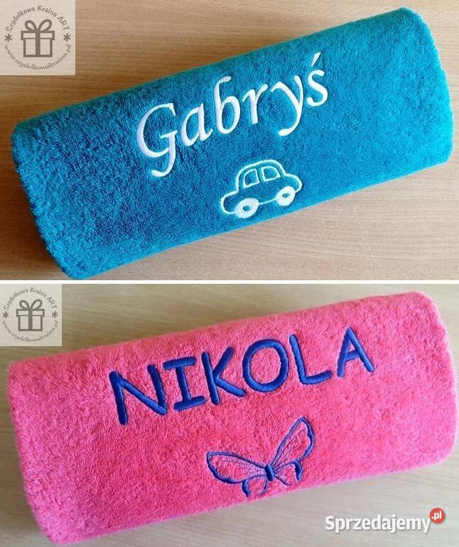 Prezent na WIELKANOC dziecka ręcznik z napisem Toruń