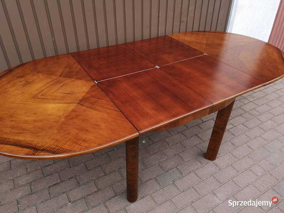 Stół ARTDECO Orzech Sygnowany Rozkładany Stary Swarzędz