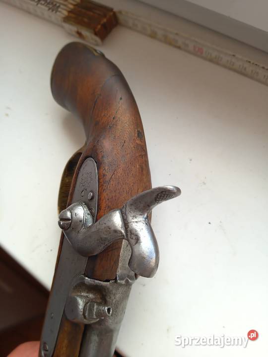 Pistolet czarnoprochowy kapiszonowy rozdzielnego Antyki Czaplinek