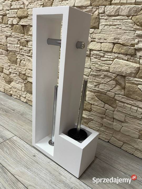 Stojak drewniany na papier toaletowy biały mat biały podkarpackie Dębica