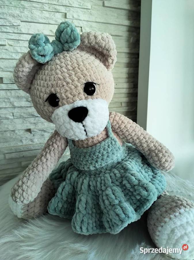 Miś hand made na szydełku DOSTĘPNY RĘKI Myszków