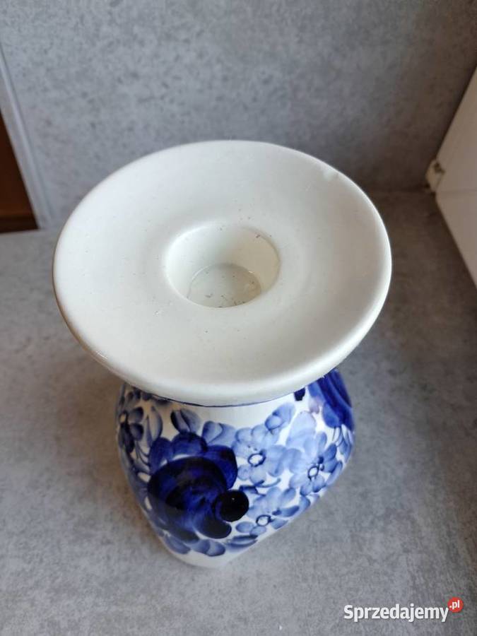świecznik z prlu fajans z Włocławka stan wys 14 świętokrzyskie Sandomierz