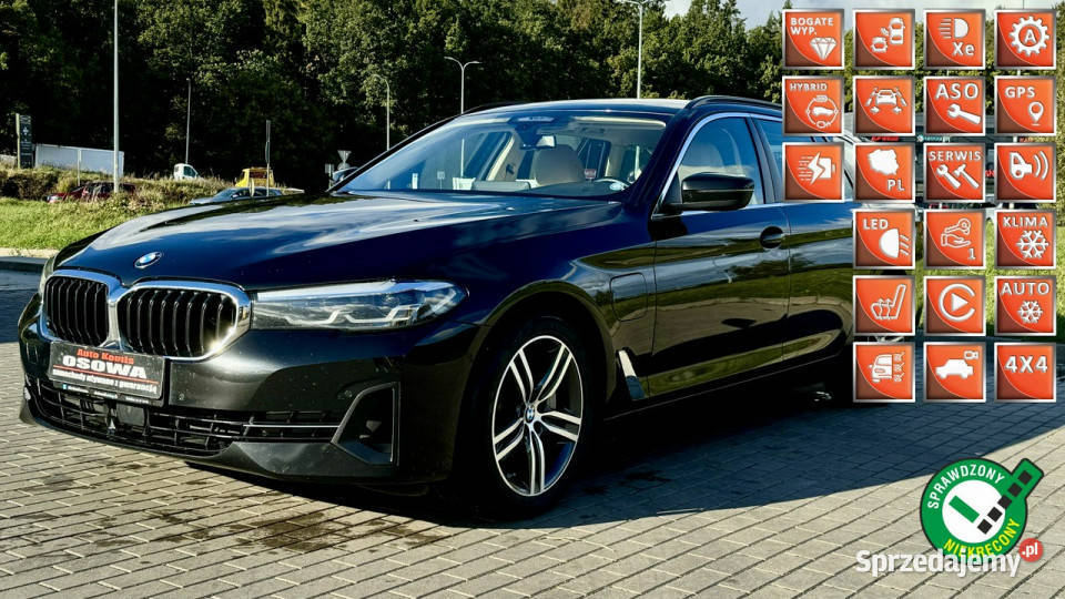 BMW 530 530e hybryd plug in bogato wyposażona piękna 292 KM zamiana gwaran…