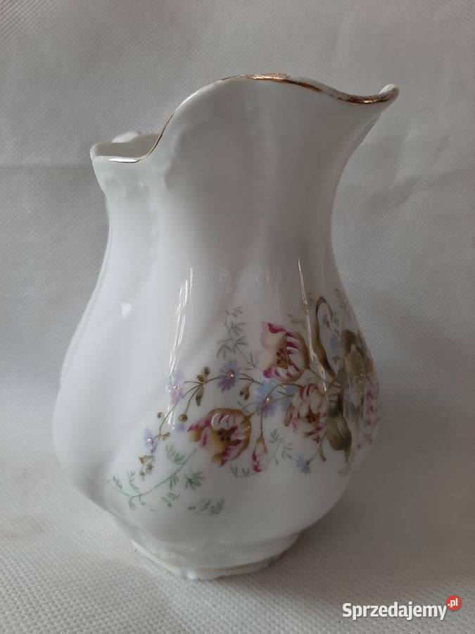 Porcelanowy ręcznie malowany mlecznik niemiecki Inowrocław