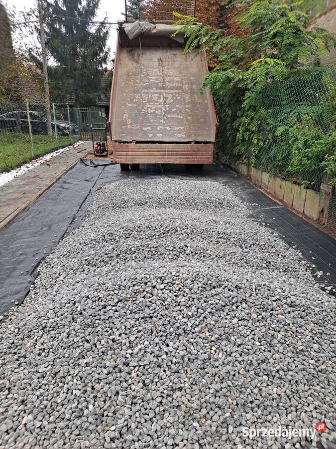 Grys szary dolomitowy transport małą wywrotką małopolskie