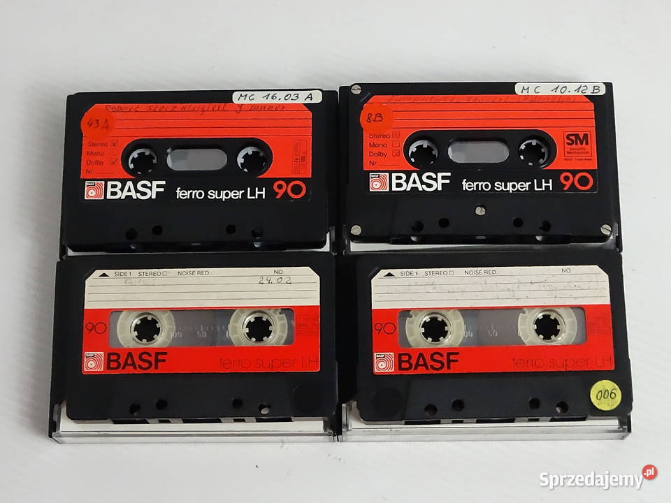 Zestaw 4 kaset magnetofonowych BASF ferro super Biłgoraj
