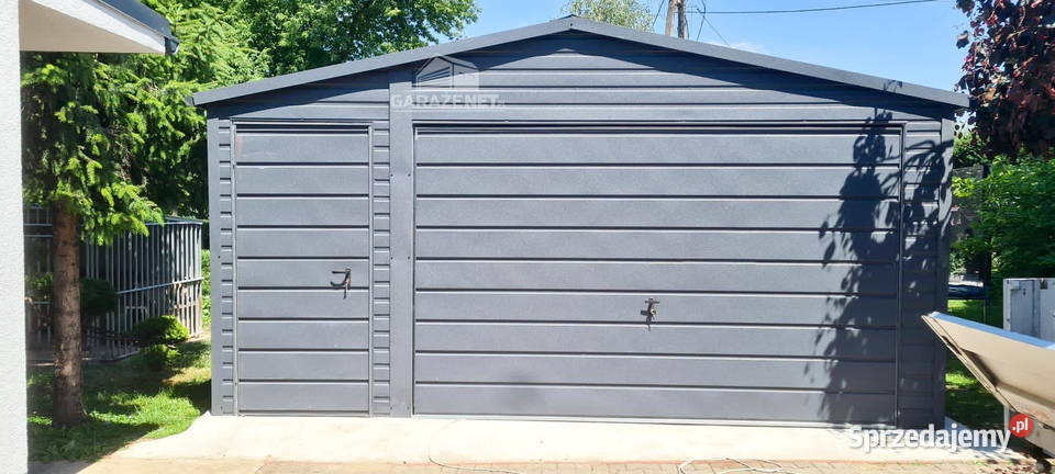 GARAŻ BLASZANY 4m x 5m BRAMA UCHYLNA DRZWI RYNNY Łapanów