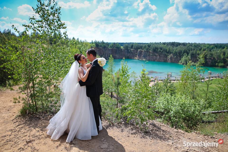 suknia ślubna księżniczka 36S śmietankowa z Jaworzno