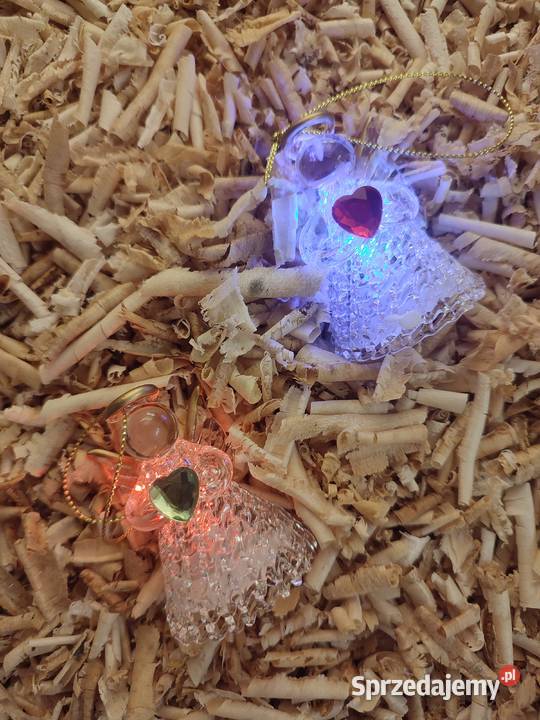 Aniołki świecące zmnieniające kolor ozdoby Boże Narodzenie śląskie Częstochowa