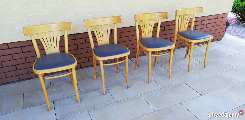 Krzesła 4 sztuki z drewna giętego profilowane 0cm mazowieckie Sulbiny