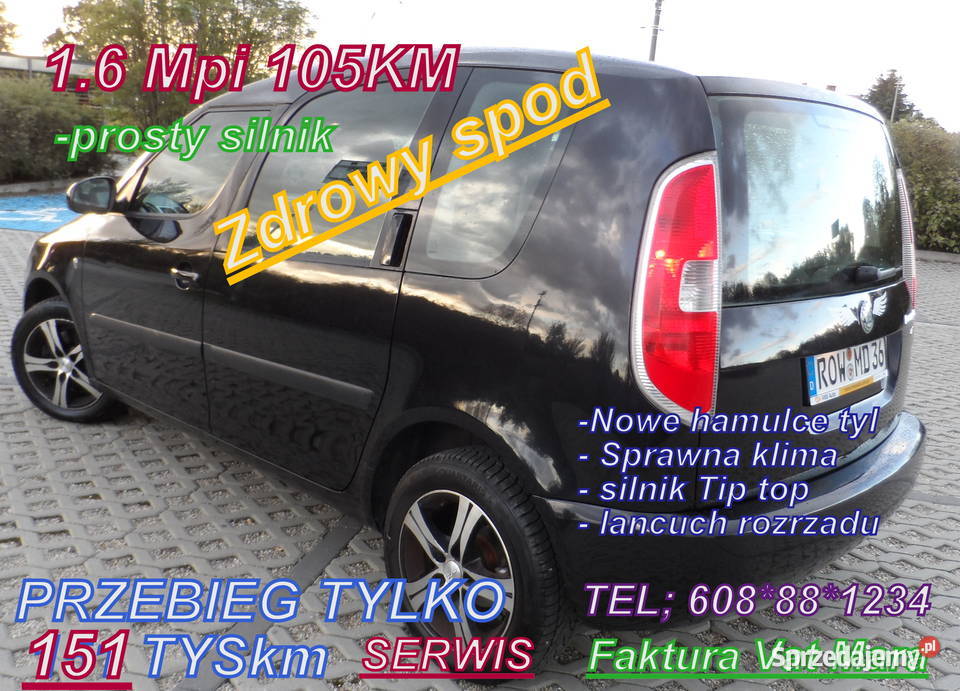 Skoda Roomster 16 Mpi 105 Mpi Klima Przebieg 151 klimatyzacja Roomster Škoda Bochnia