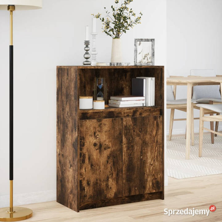 Szafka z LED przydymiony dąb 72x34x100 WM852163 Warszawa