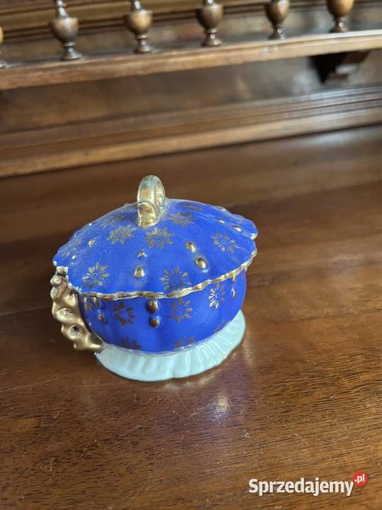 Puzderko szkatułka Kobalt Złoto Gdańsk