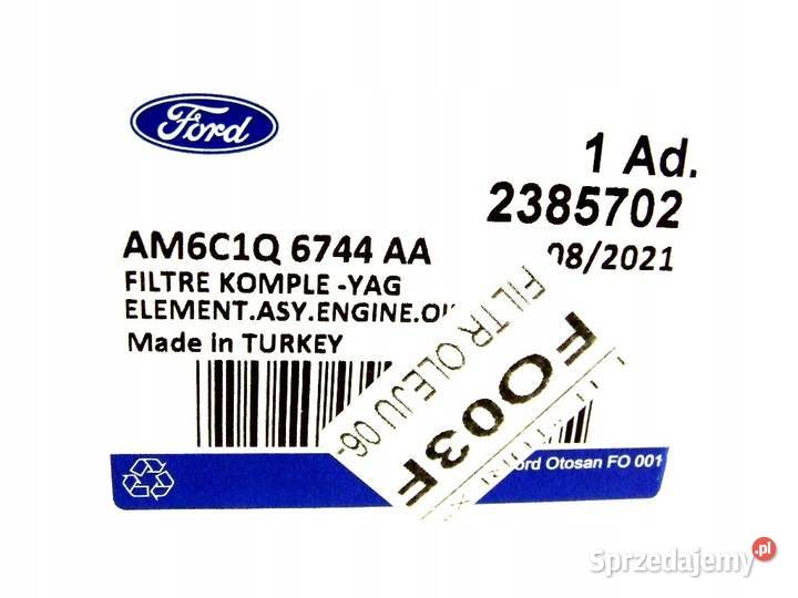 FILTR OLEJU FORD TRANSIT FOCUS MONDEO ORYGINAŁ Głogów