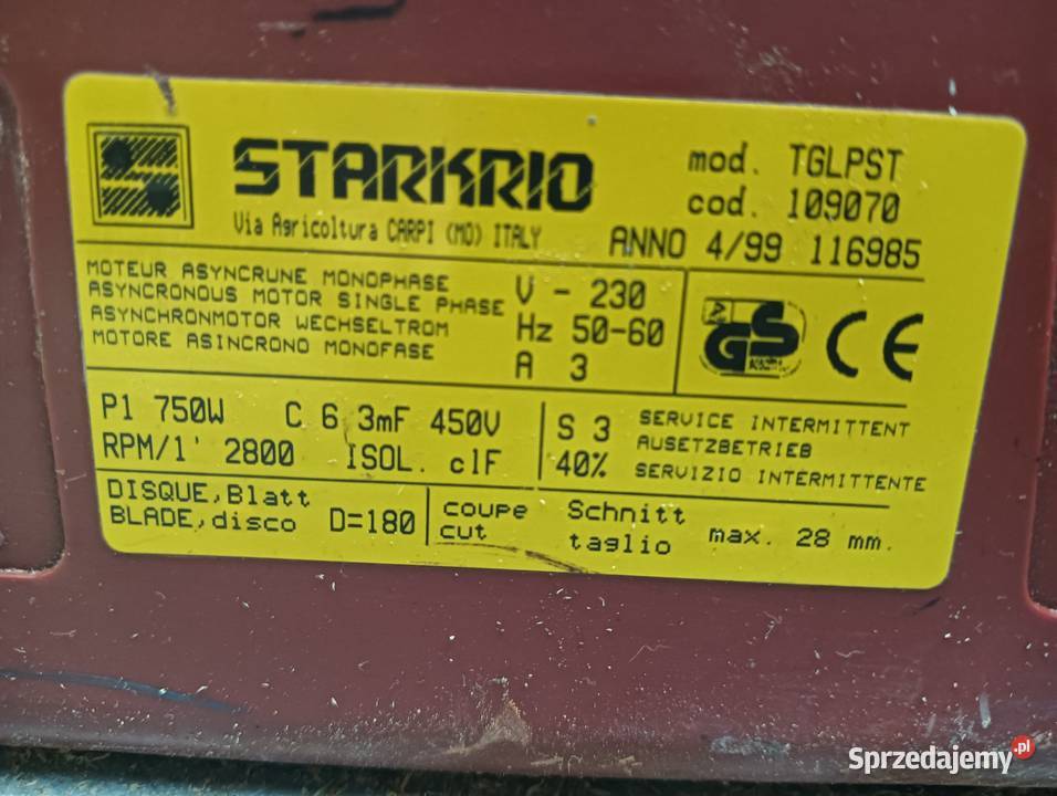 Piła stołowa 750W 230V ITALY widia pilarka piłka Piły stołowe Wałbrzych