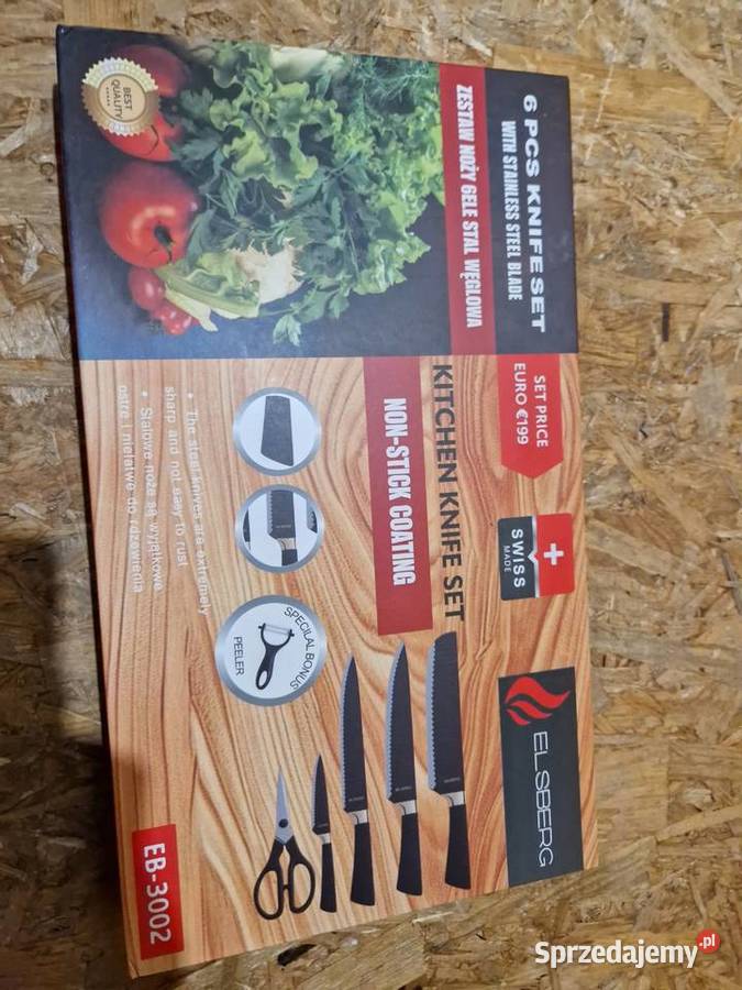 NOŻE KUCHENNE KARBOWANE OSTRE NOŻYCZKI