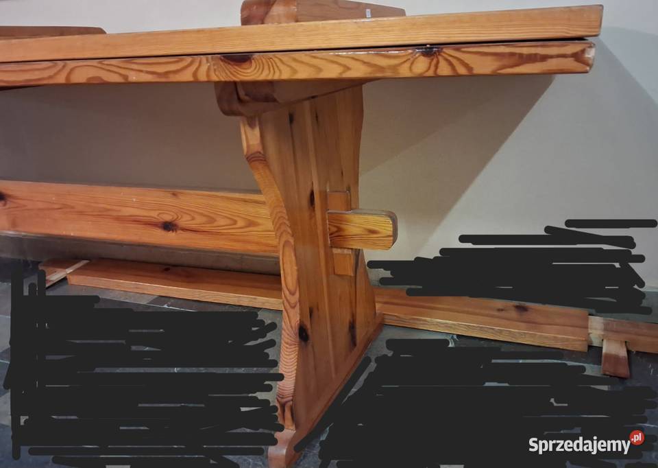Stoł Ława drewniana sosnowa 3m x 1m Strzepcz