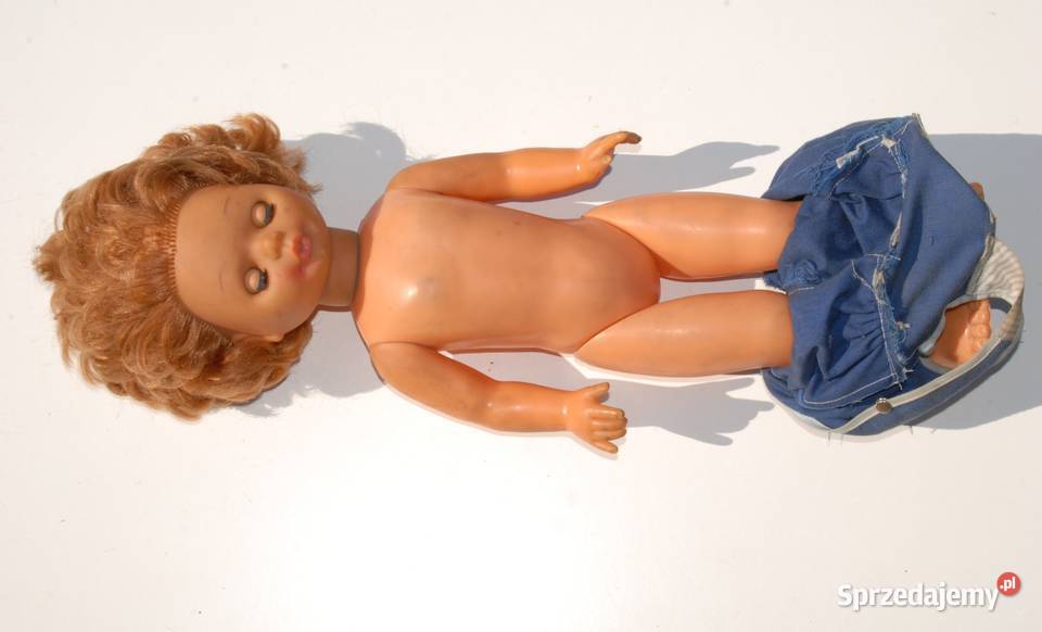Stara zabawka lalka sygnowana lata 4050 unikat śląskie