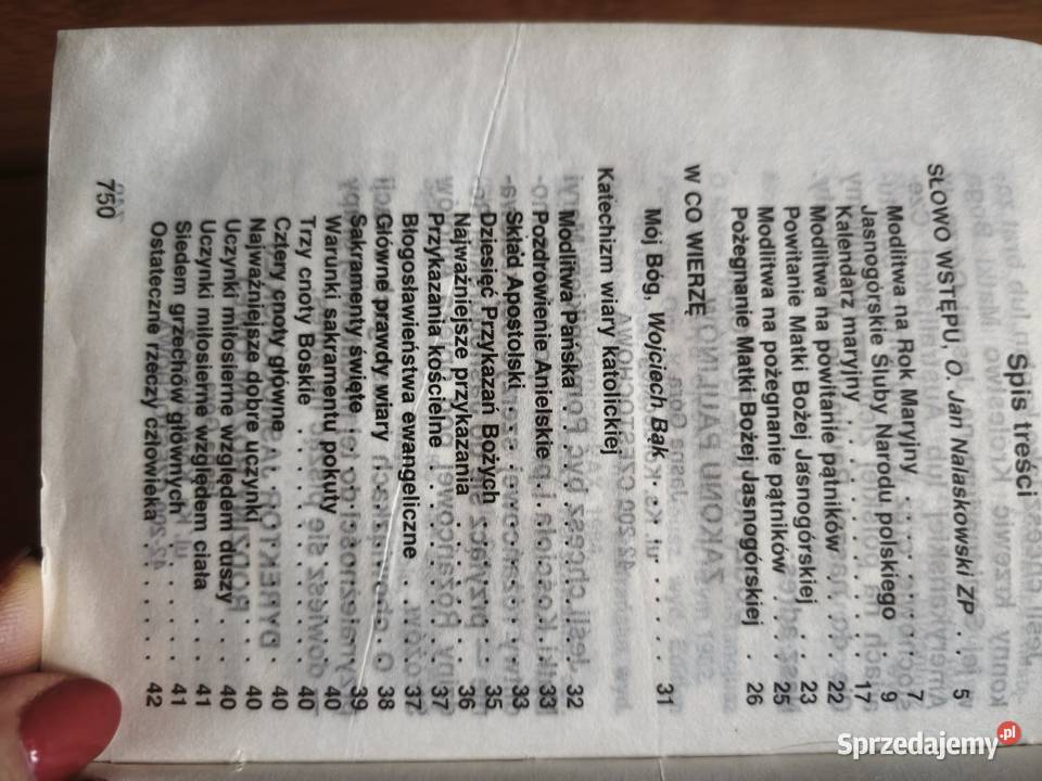 Modlitewnik Jasnogórski Wydanie 1989 Unikat Pozostałe Połaniec