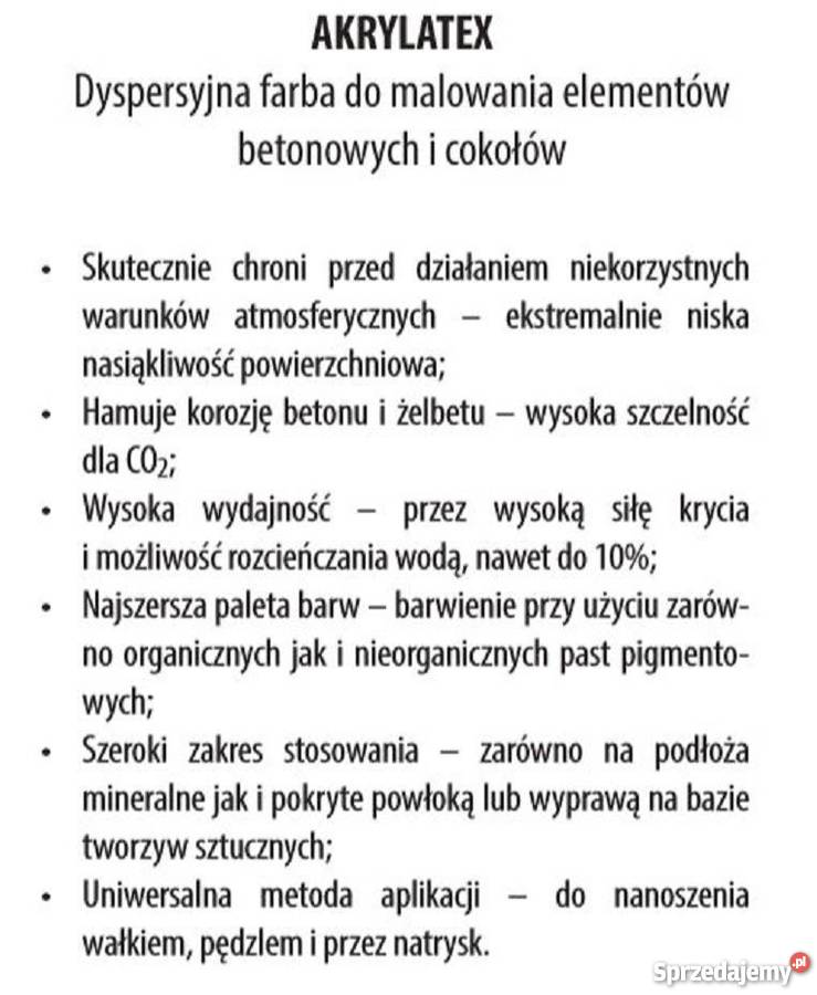 Farba do betonu AKRYLATEX KABE LUBLIN ogrodzenia