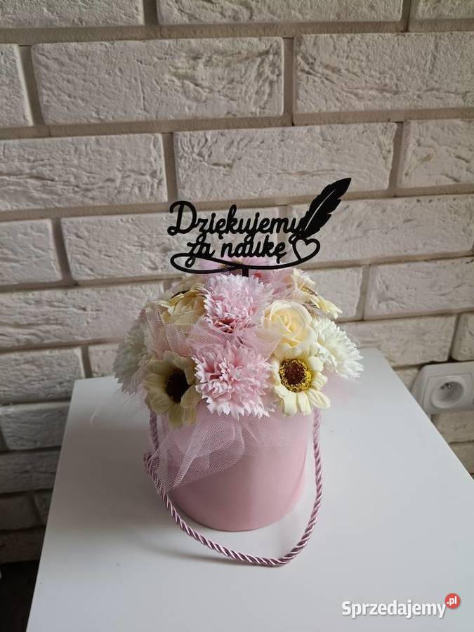 Flowerbox z kwiatów mydlanych prezent na Konin sprzedam