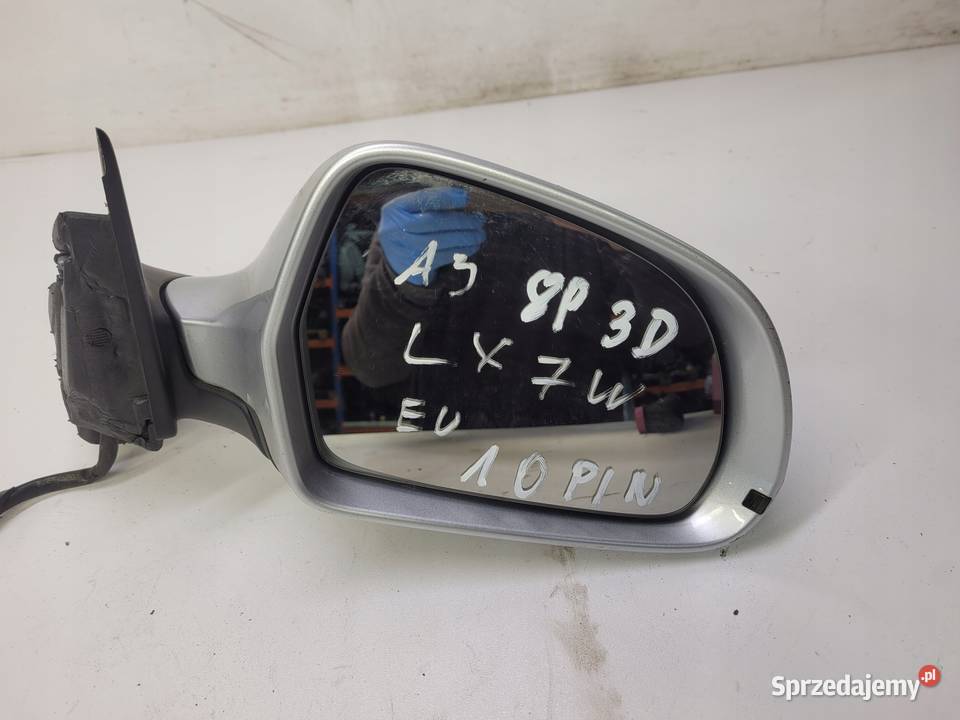 LUSTERKO PRAWY PRZÓD AUDI A3 8P LIFT LX7W 10PIN Przystajń
