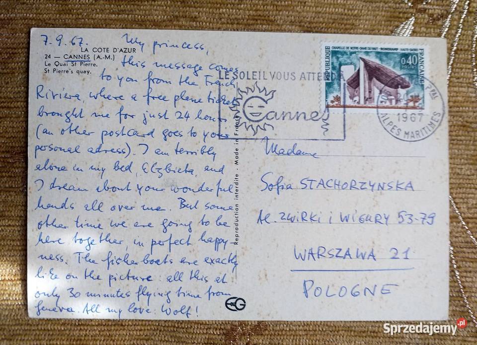 CANNES NA LAZUROWYM WYBRZEŻU WIDOK NA PORT Piszczac