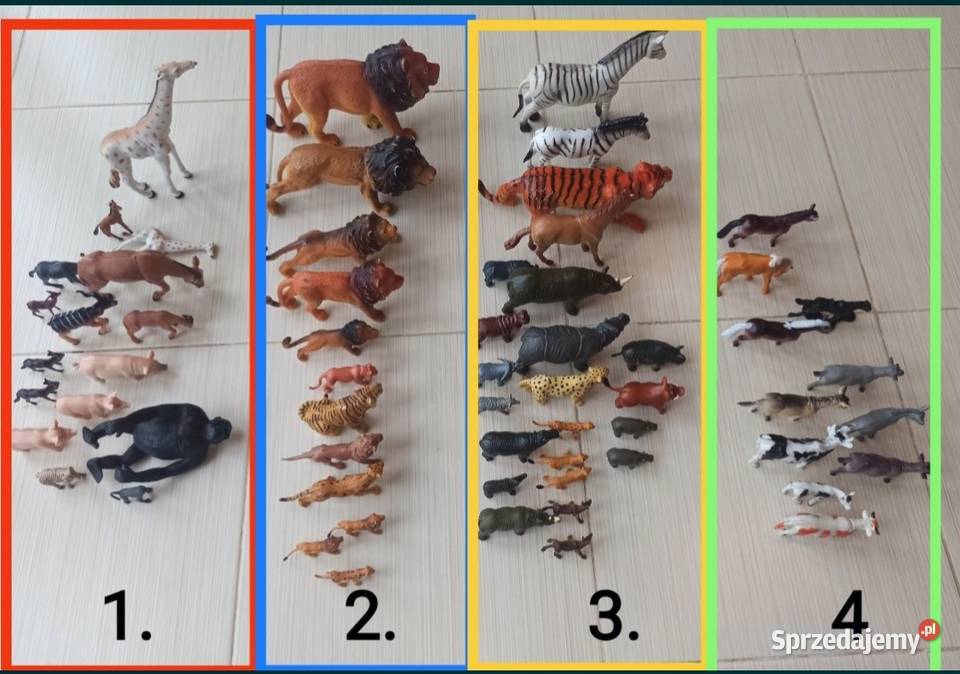 Figurki zwierząt spore stado62zabawki guma