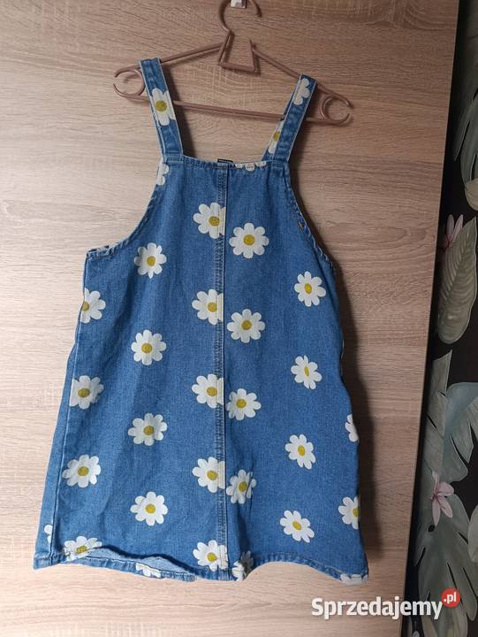 Sukienka jeansowa w kwiaty wiek 7 lat Sukienki i spódniczki sprzedam
