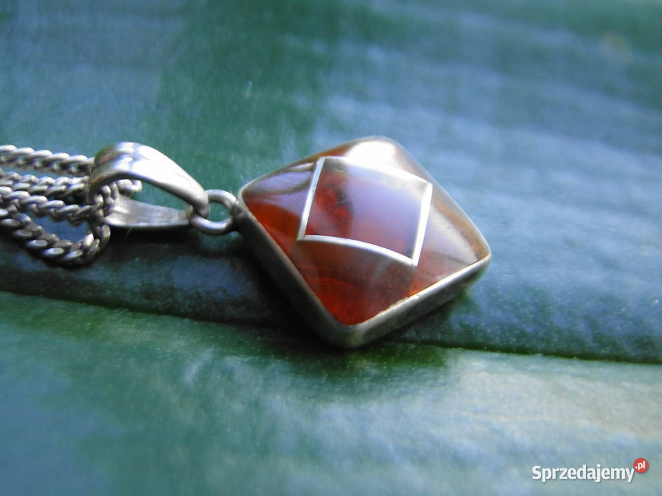 Stary Naszyjnik srebro i bursztyn bałtycki Naszyjniki Warszawa