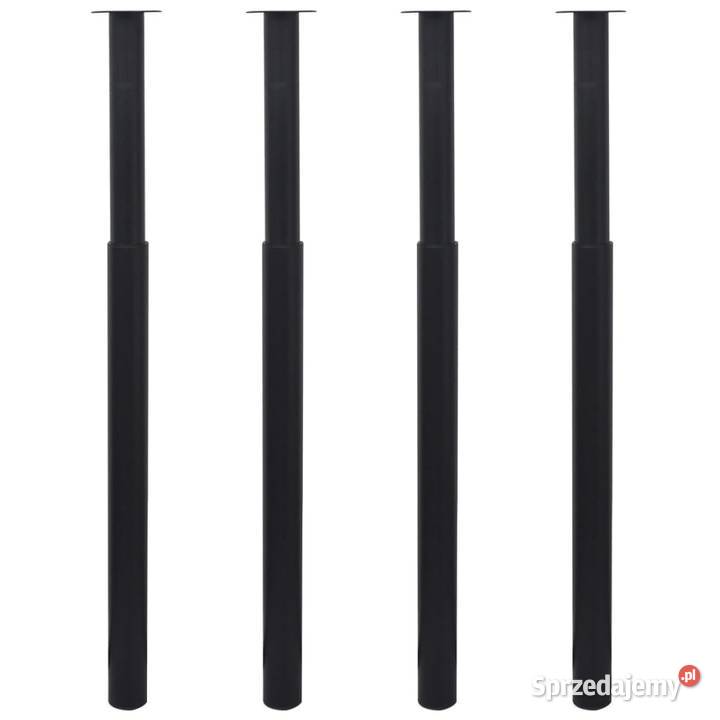 vidaXL Teleskopowe nogi do stołu 4 czarne mazowieckie Warszawa