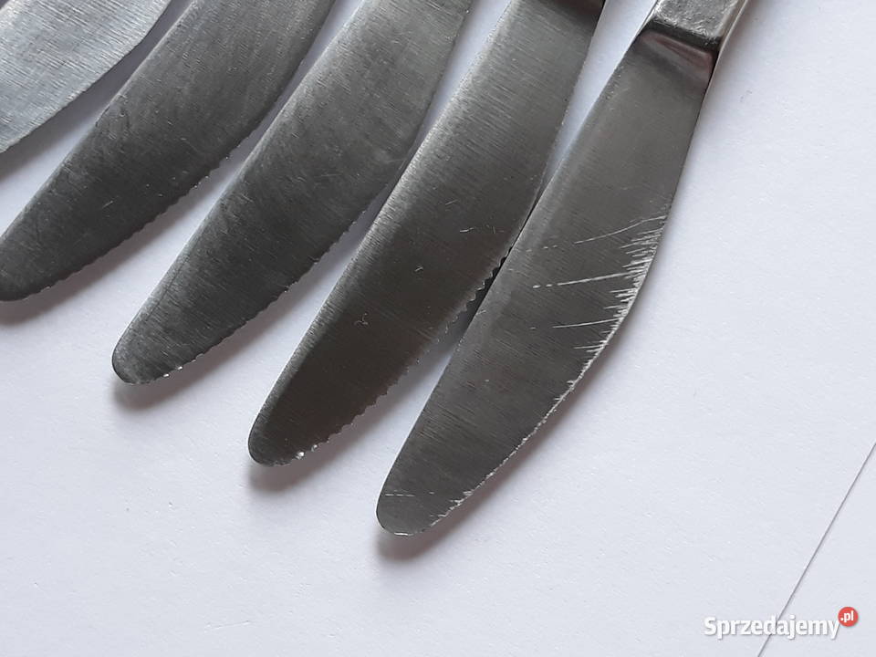 Noże obiadowe ROMBY KARO Gerlach sztućce PRL Dąbrowa Górnicza sprzedam