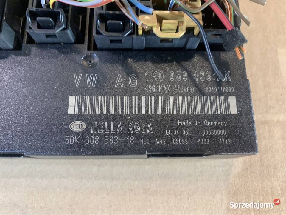 1K0959433AK moduł komfortu Skoda octavia 2 II vw zachodniopomorskie Szczecin sprzedam