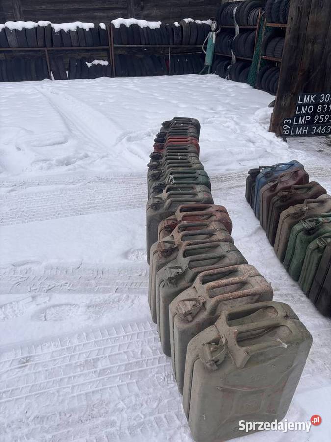 stary kanister blaszany oryginał PRL pojemnik podlaskie Kosianka-Boruty