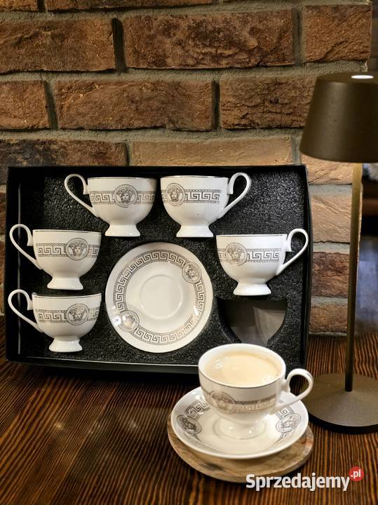 Filiżanki ze spodkami z motywem VERSACE Kraków